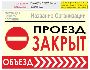 Информационный щит "объезд справа" (пластик, 60х40 см) t13 - Охрана труда на строительных площадках - Информационные щиты - магазин "Охрана труда и Техника безопасности"